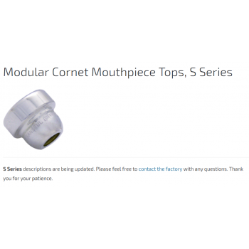 MOUTHPIECES - Cornet Mouthpieces-Modular Cornet Mouthpiece Tops S Series